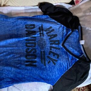 harley davidson mid sleeve v neck